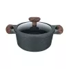Resto Kitchenware Ran braadpan 2,4 l, rond, zwart, met hout