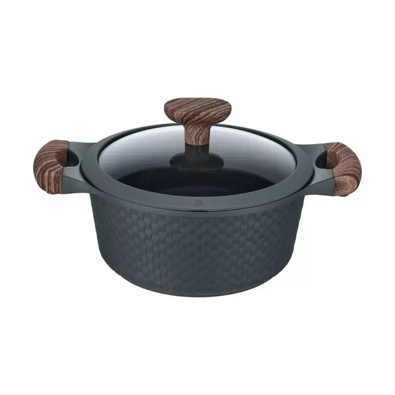 Resto Kitchenware Ran braadpan 2,4 l, rond, zwart, met hout