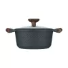 Resto Kitchenware Ran braadpan 2,4 l, rond, zwart, met hout