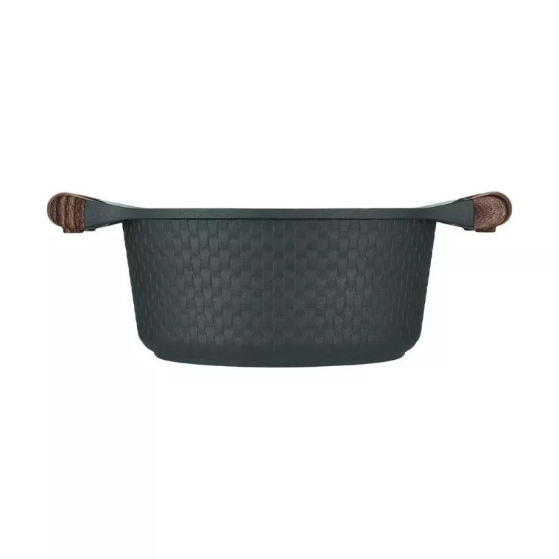 Resto Kitchenware Ran braadpan 2,4 l, rond, zwart, met hout