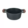 Resto Kitchenware Ran braadpan 2,4 l, rond, zwart, met hout