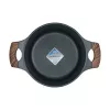 Resto Kitchenware Ran braadpan 2,4 l, rond, zwart, met hout