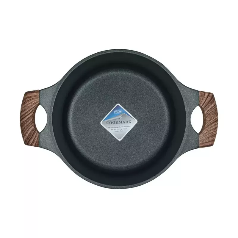 Resto Kitchenware Ran braadpan 2,4 l, rond, zwart, met hout