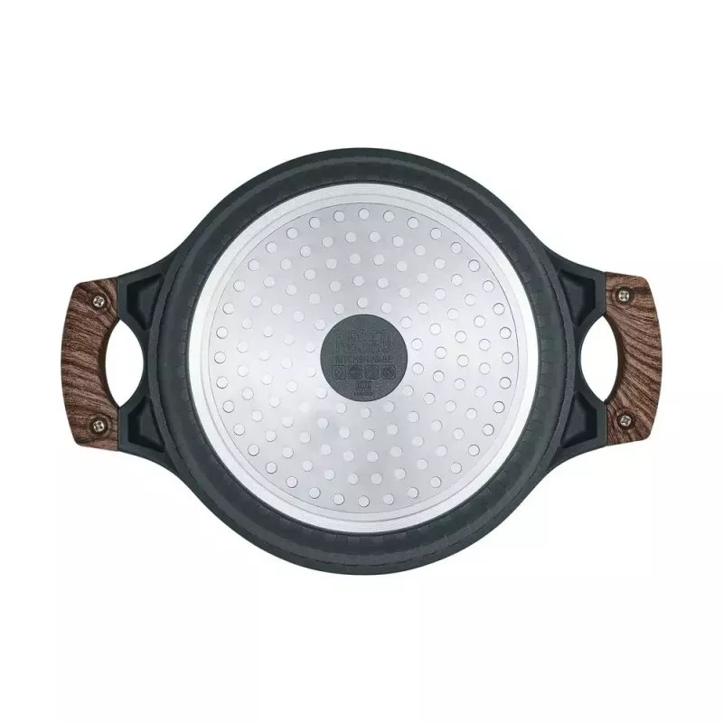 Resto Kitchenware Ran braadpan 2,4 l, rond, zwart, met hout