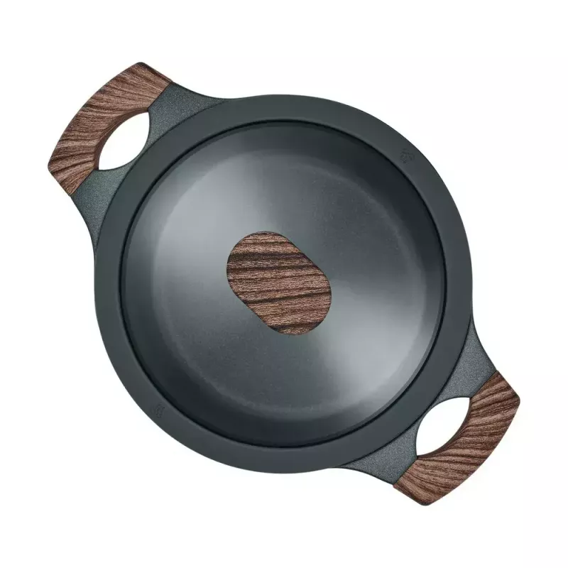 Resto Kitchenware Ran braadpan 2,4 l, rond, zwart, met hout