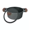 Resto Kitchenware Ran braadpan 2,4 l, rond, zwart, met hout