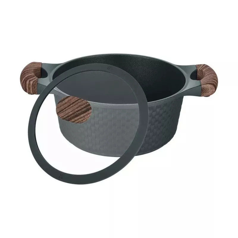 Resto Kitchenware Ran braadpan 2,4 l, rond, zwart, met hout