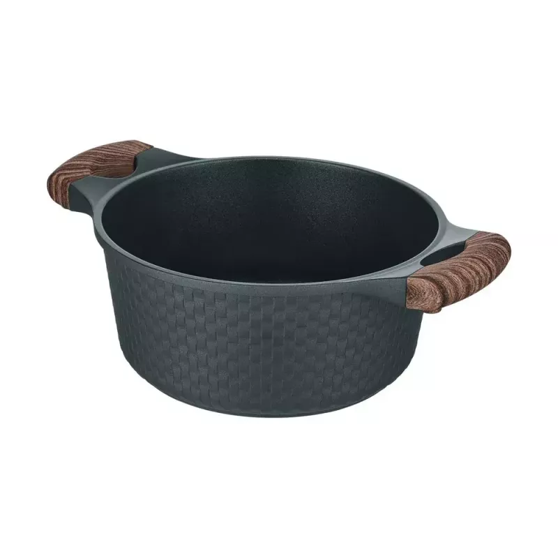 Resto Kitchenware Ran braadpan 2,4 l, rond, zwart, met hout
