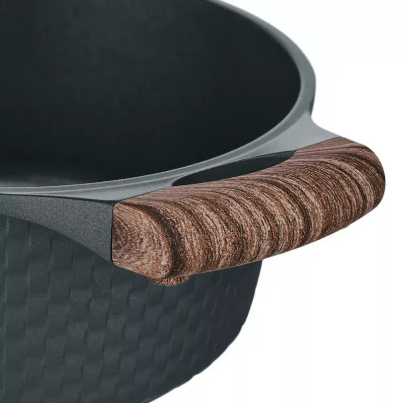 Resto Kitchenware Ran braadpan 2,4 l, rond, zwart, met hout