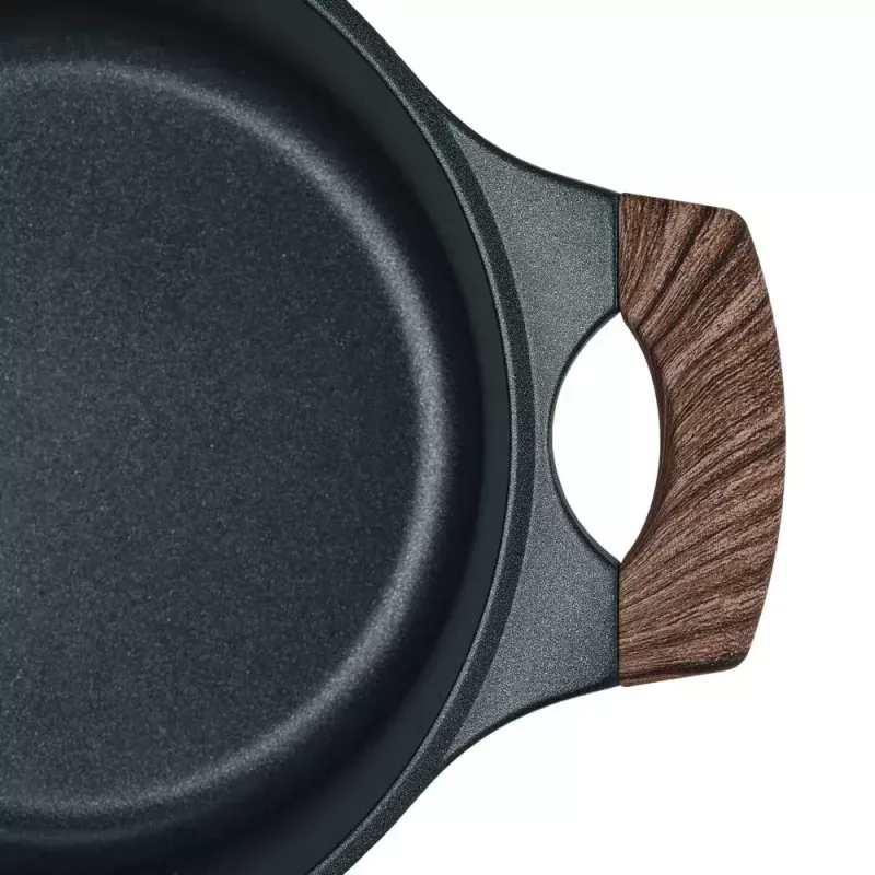 Resto Kitchenware Ran braadpan 2,4 l, rond, zwart, met hout
