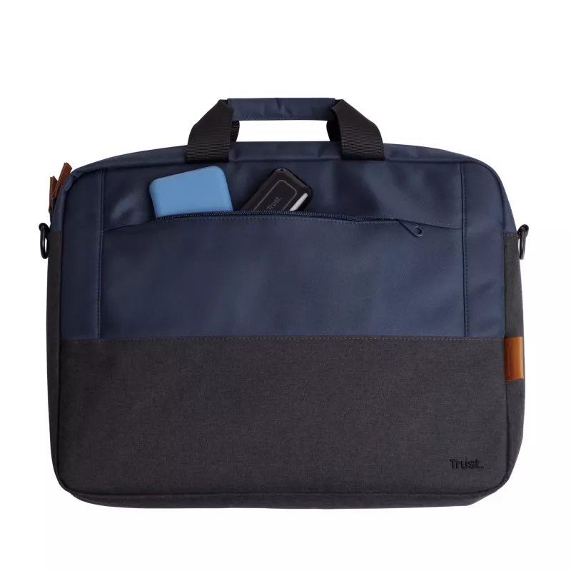 Trust Lisboa aktetas 40,6 cm 16 inch blauw 2 vakken