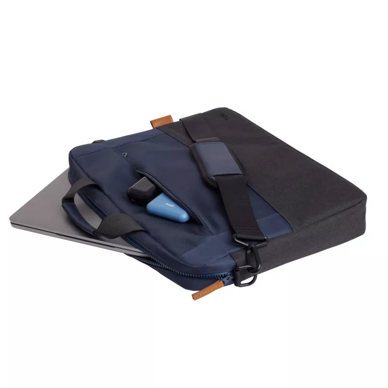 Trust Lisboa aktetas 40,6 cm 16 inch blauw 2 vakken