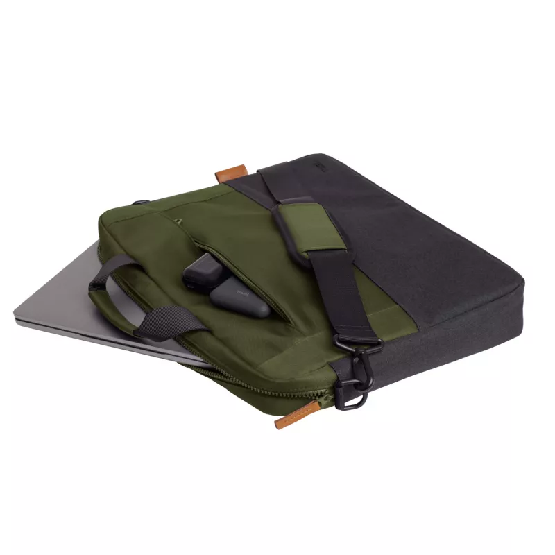 Trust Lisboa 25245 laptop-schoudertas 16 inch (40,6 cm), bovenlader, polyester, afneembare schouderband, groen