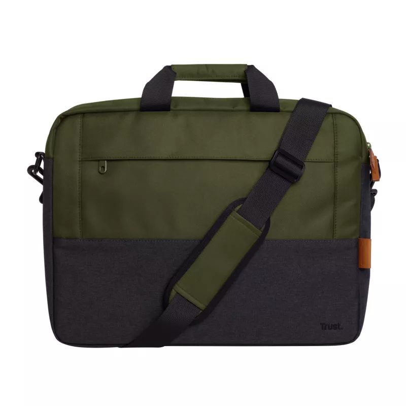 Trust Lisboa 25245 laptop-schoudertas 16 inch (40,6 cm), bovenlader, polyester, afneembare schouderband, groen