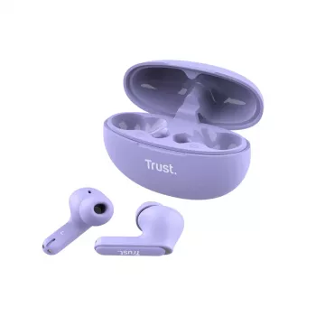 Trust Yavi headset True Wireless Stereo (TWS) in-ear bellen/muziek USB Type-C Bluetooth paars
