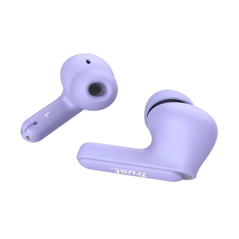 Trust Yavi 25297 Bluetooth-oordopjes met ENC, paars