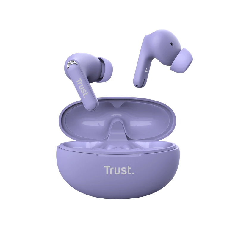 Trust Yavi 25297 Bluetooth-oordopjes met ENC, paars