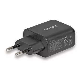 Lindy 65W USB 2 x Type-C GaN-oplader 73438