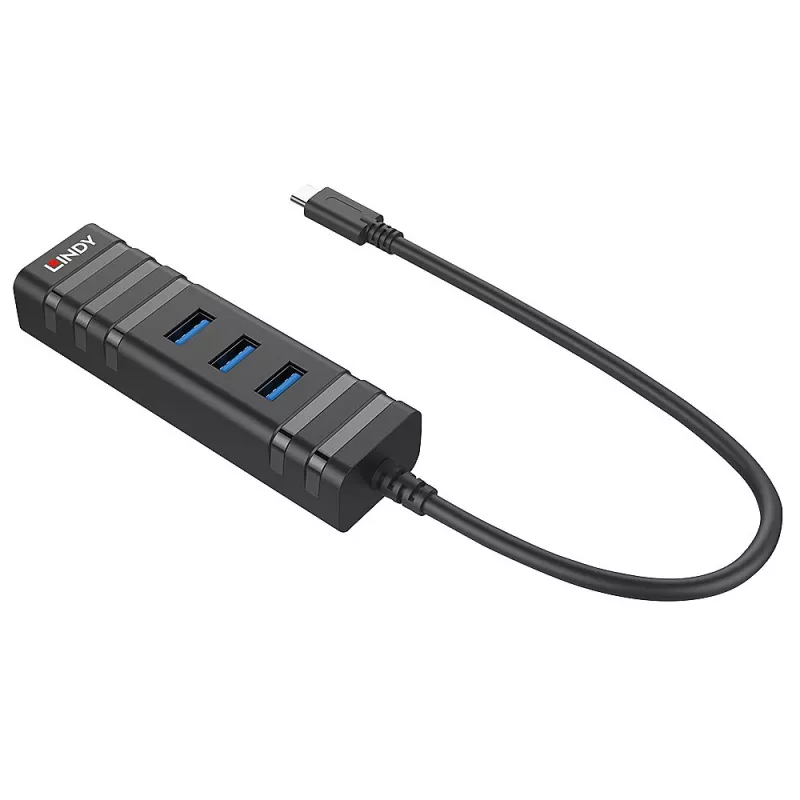 USB-hub Lindy USB 3.2 Type-C hub en Gigabit Ethernet-converter
