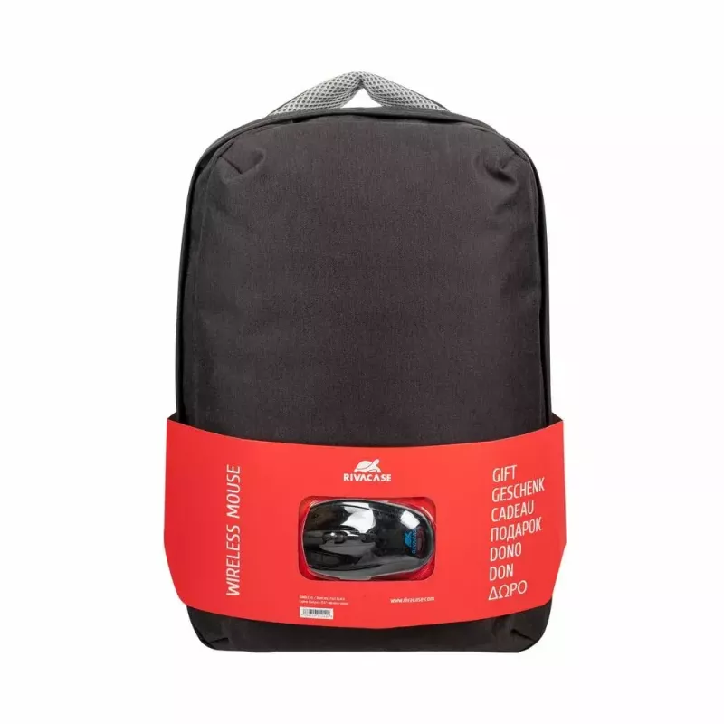 Rivacase 7563 laptoprugzak 15,6 inch (39,6 cm) met muis, zwart