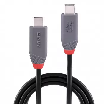 Lindy 0,8 m USB 4 240 W Type-C-kabel, Anthra Line