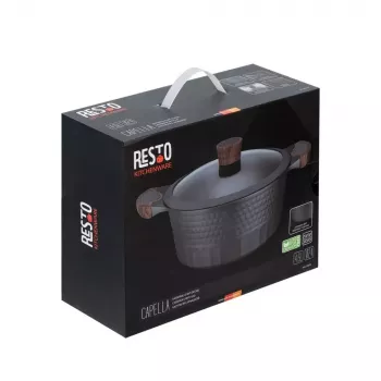 Resto Kitchenware Capella 4,6 L ronde zwart hout