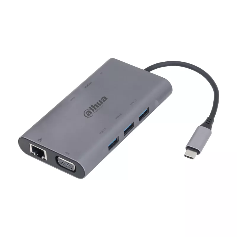 Dahua Technology 9-in-1 USB 3.1 Type-C naar USB 3.0 + HDMI + RJ45 + VGA + SD/TF + PD dockingstation