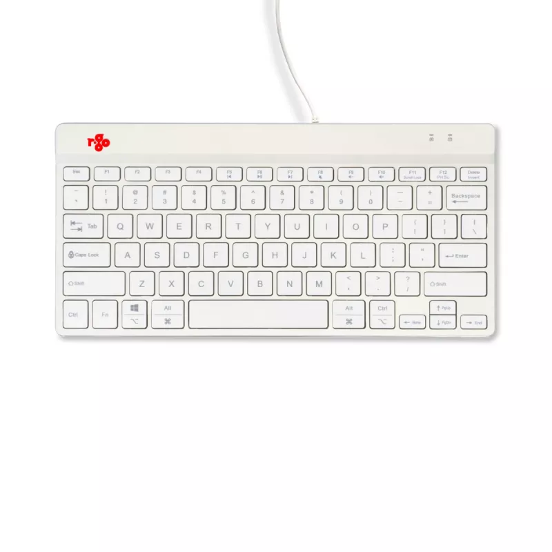 R-Go Tools ergonomisch toetsenbord R-Go Compact Break, compact toetsenbord met pauzesoftware, QWERTY (US), bedraad, wit