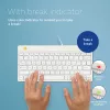 R-Go Tools ergonomisch toetsenbord R-Go Compact Break, compact toetsenbord met pauzesoftware, QWERTY (US), bedraad, wit