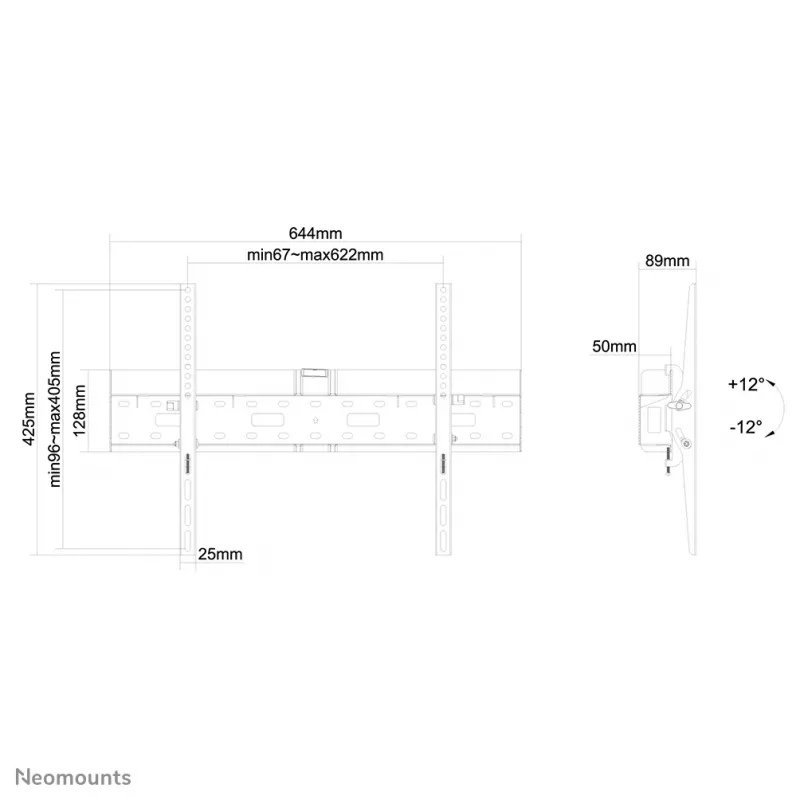 Neomounts LFD-W2640MP tv-muurbeugel 37-75 inch - kantelbaar