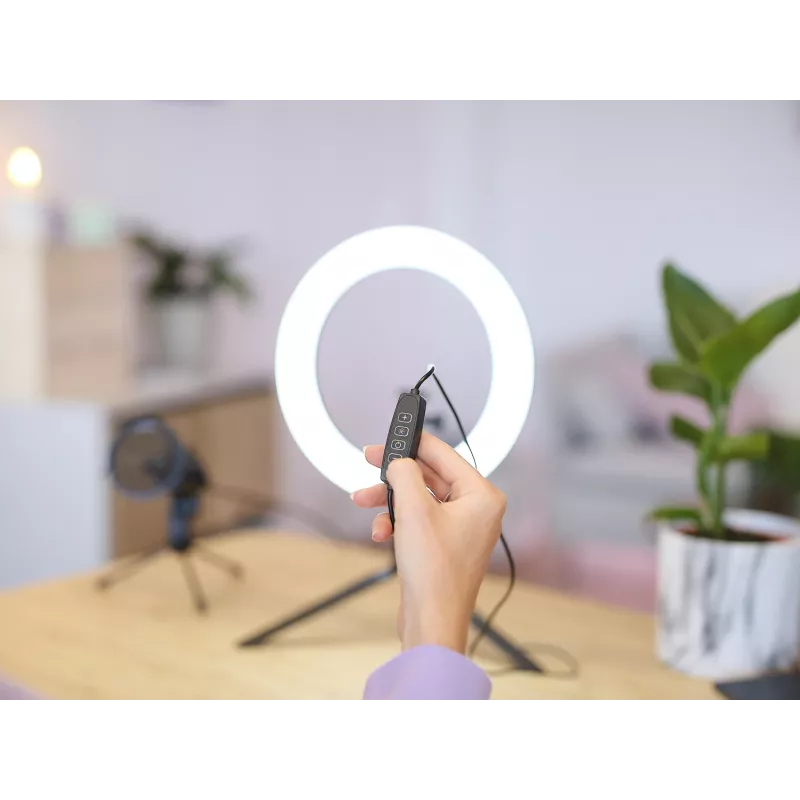 LED-ringlamp Trust Maku+ zwart/groen 24881