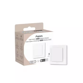 AQARA Light Switch H2 EU (2 knoppen, 1 kanaal) (WS-K07D) – Zigbee- en Thread-wandschakelaar met relais