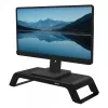 Fellowes Computer Monitor Stand met 3 hoogteverstellingen - Hana LT monitorverhoging - Ergonomische verstelbare monitorstandaard voor computer - Max. gewicht 22,6 kg - zwart