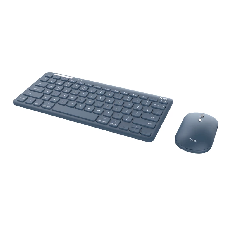Trust Lyra toetsenbord muis inbegrepen kantoor RF Wireless + Bluetooth QWERTY US-Engels blauw
