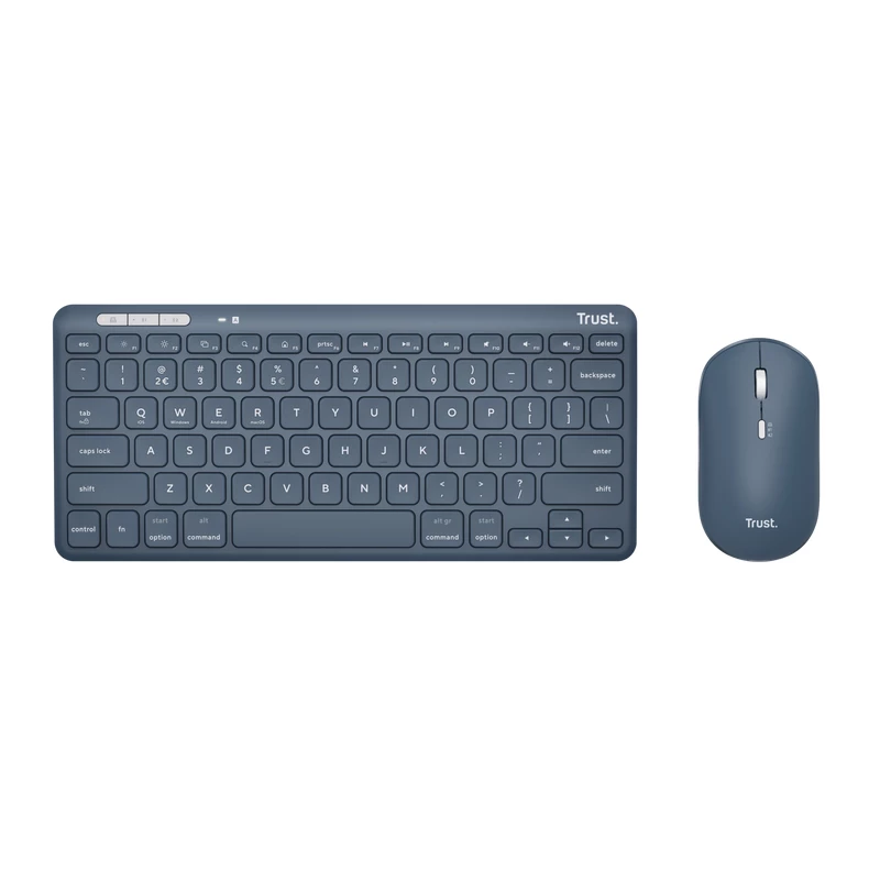 Trust Lyra toetsenbord muis inbegrepen kantoor RF Wireless + Bluetooth QWERTY US-Engels blauw