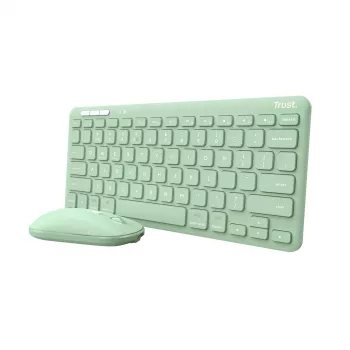 Trust Lyra toetsenbord en muis in set Office RF Wireless + Bluetooth QWERTY US English groen