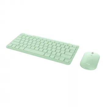 Trust Lyra toetsenbord en muis in set Office RF Wireless + Bluetooth QWERTY US English groen