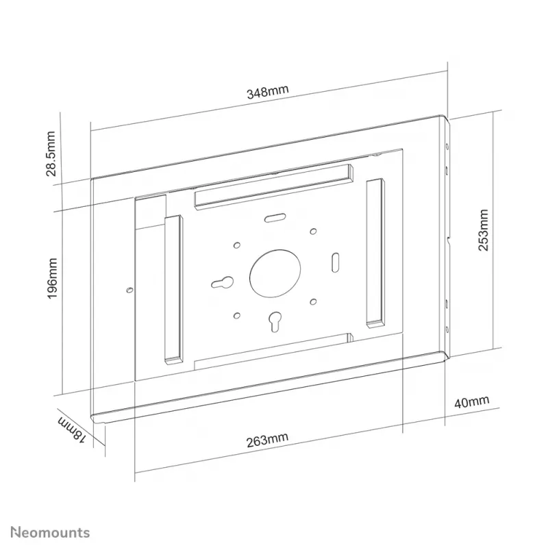 Neomounts wandhouder tablet-houder WL15-660WH1 maximale beeldschermgrootte 32,8 cm
