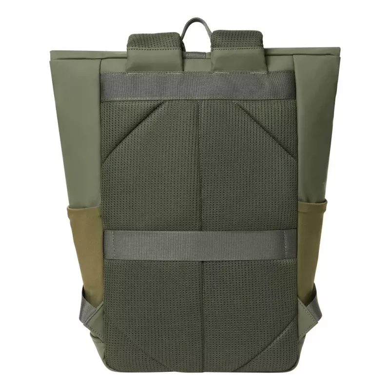 Reisrugzak Rivacase Eden olijf PU-leer polyester rPET 250x160x430mm