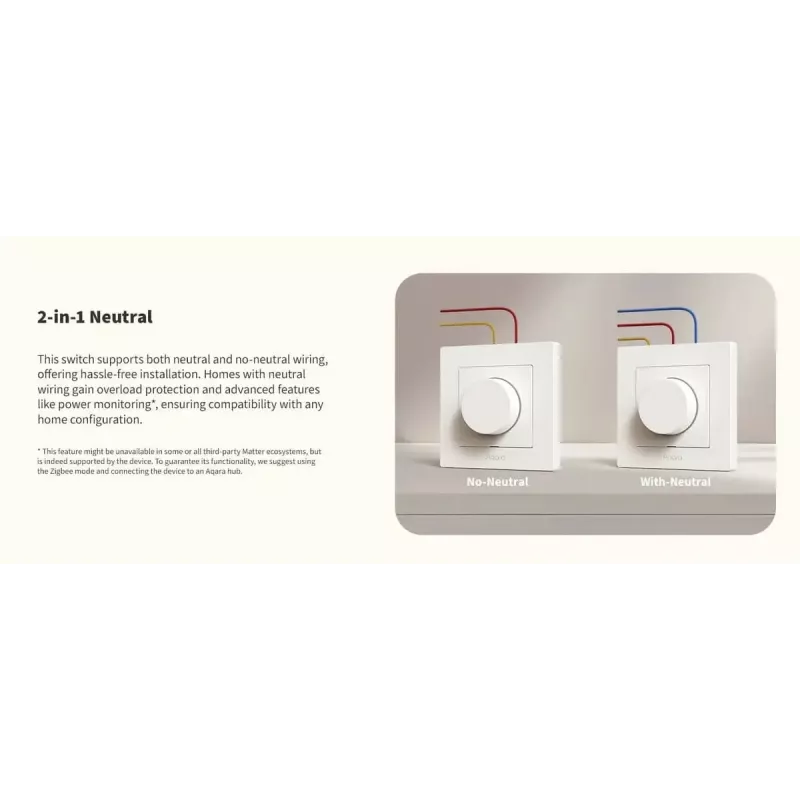 Aqara Dimmer Switch H2 EU wit lichtschakelaar Aqara KD-R01D