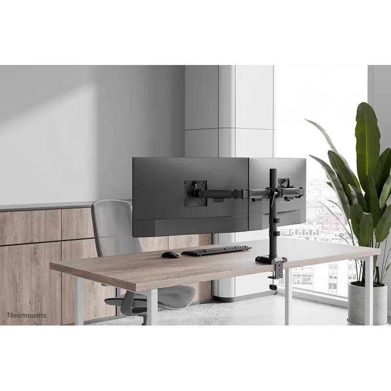 Neomounts DS60-600BL2 monitorarm 10-32 inch - snelbevestiging - 180°-aanslag