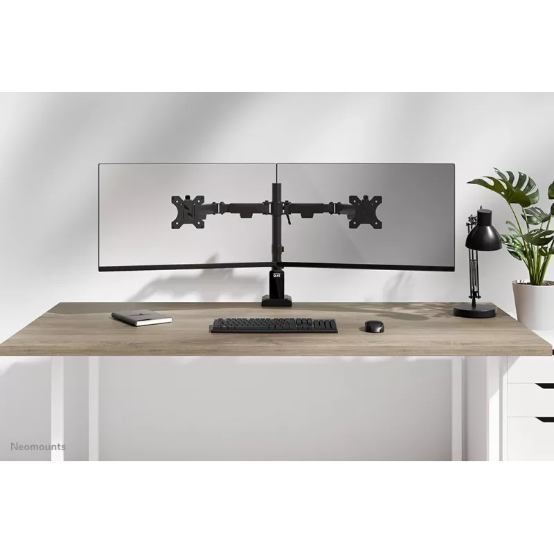Neomounts DS60-600BL2 monitorarm 10-32 inch - snelbevestiging - 180°-aanslag