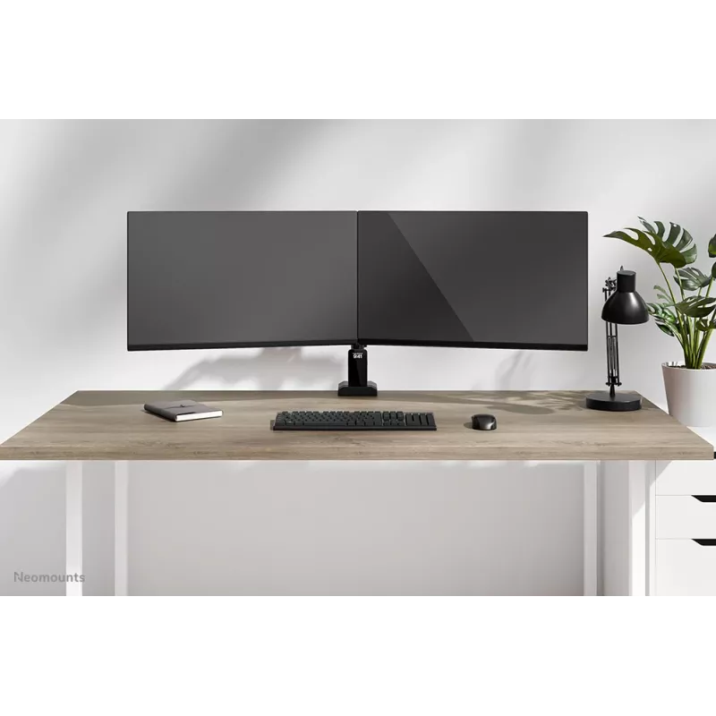 Neomounts DS60-600BL2 monitorarm 10-32 inch - snelbevestiging - 180°-aanslag