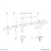 Neomounts DS60-600BL2 monitorarm 10-32 inch - snelbevestiging - 180°-aanslag