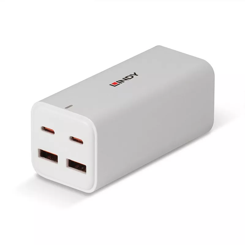 Oplader Lindy 100W 4-poorts USB Type-A & C GaN-oplader indoor AC universeel