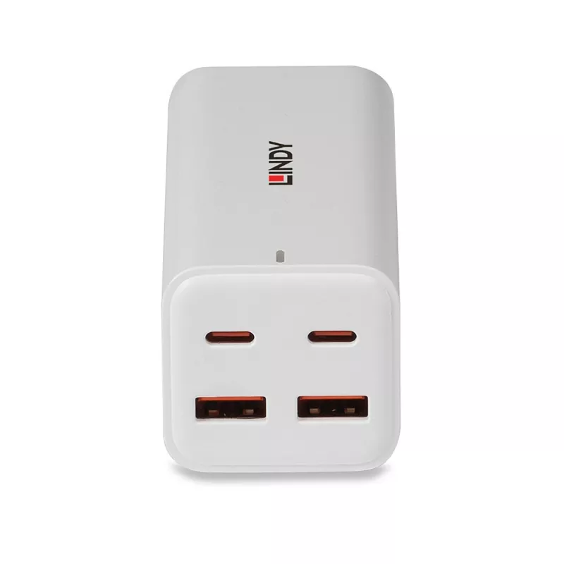 Oplader Lindy 100W 4-poorts USB Type-A & C GaN-oplader indoor AC universeel