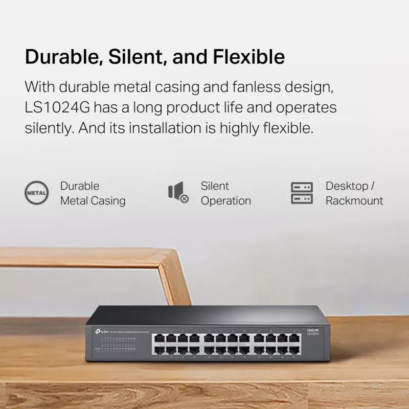 TP-Link LS1024G netwerkswitch unmanaged Gigabit Ethernet (10/100/1000) zwart