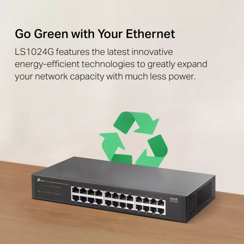 TP-Link LS1024G netwerkswitch unmanaged Gigabit Ethernet (10/100/1000) zwart