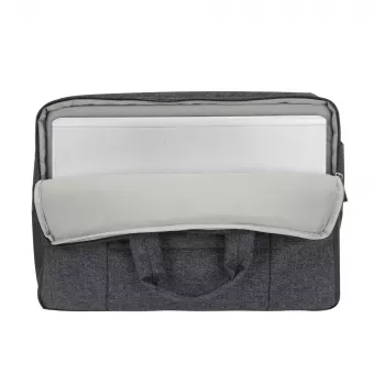 Aktetas Rivacase Lantau 39,6 cm (15,6 inch) zwart grijs 8831 zwart MELANGE