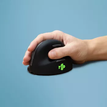 R-Go Tools ergonomische muis R-Go HE Break met pauzesoftware, groot (handmaat ≥ 185 mm), voor rechtshandigen, Bluetooth, zwart